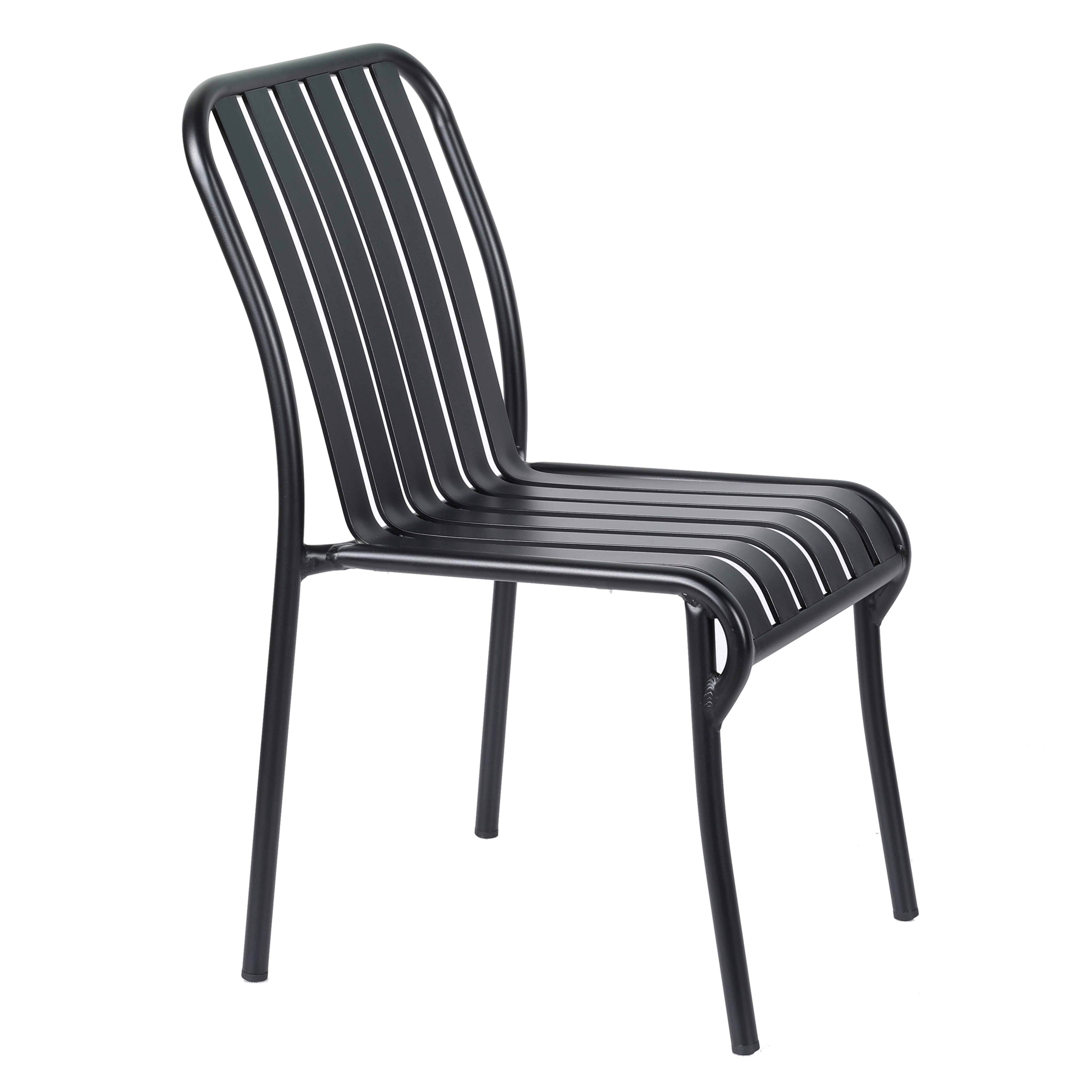 Oviala - Chaise design de terrasse en aluminium noire Faro - Oviala - Imagen 1