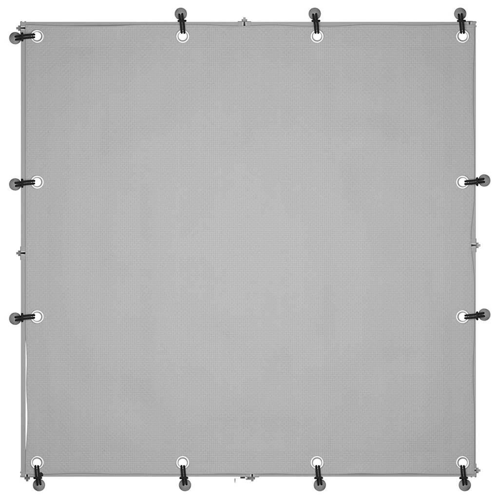 Vidaxl - Chenil Argenté 110x110x110 cm Acier vidaXL 150785 - Imagen 7