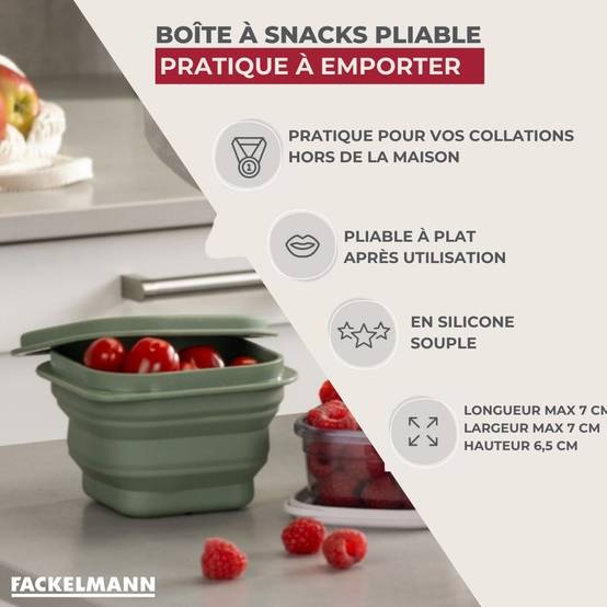 Lot de 8 lunch box 1 L avec 8 ustensiles de cuisine Fackelmann Storage - Image 3