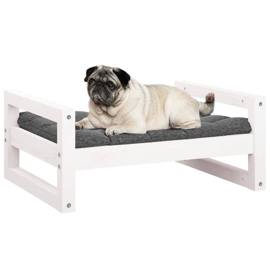 Vidaxl - Lit pour chien Blanc 65,5x50,5x28 cm Bois de pin solide vidaXL 821473 - Imagen 5