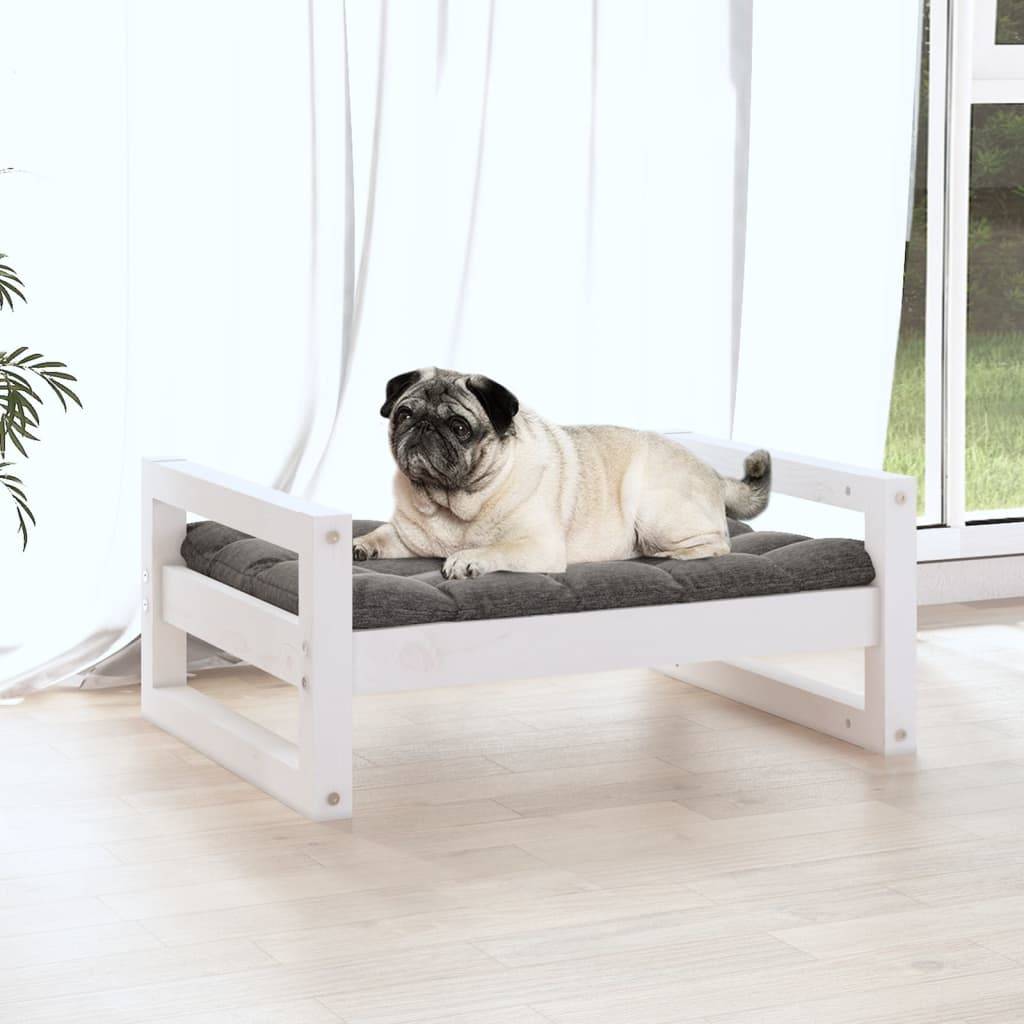 Vidaxl - Lit pour chien Blanc 65,5x50,5x28 cm Bois de pin solide vidaXL 821473 - Imagen 4