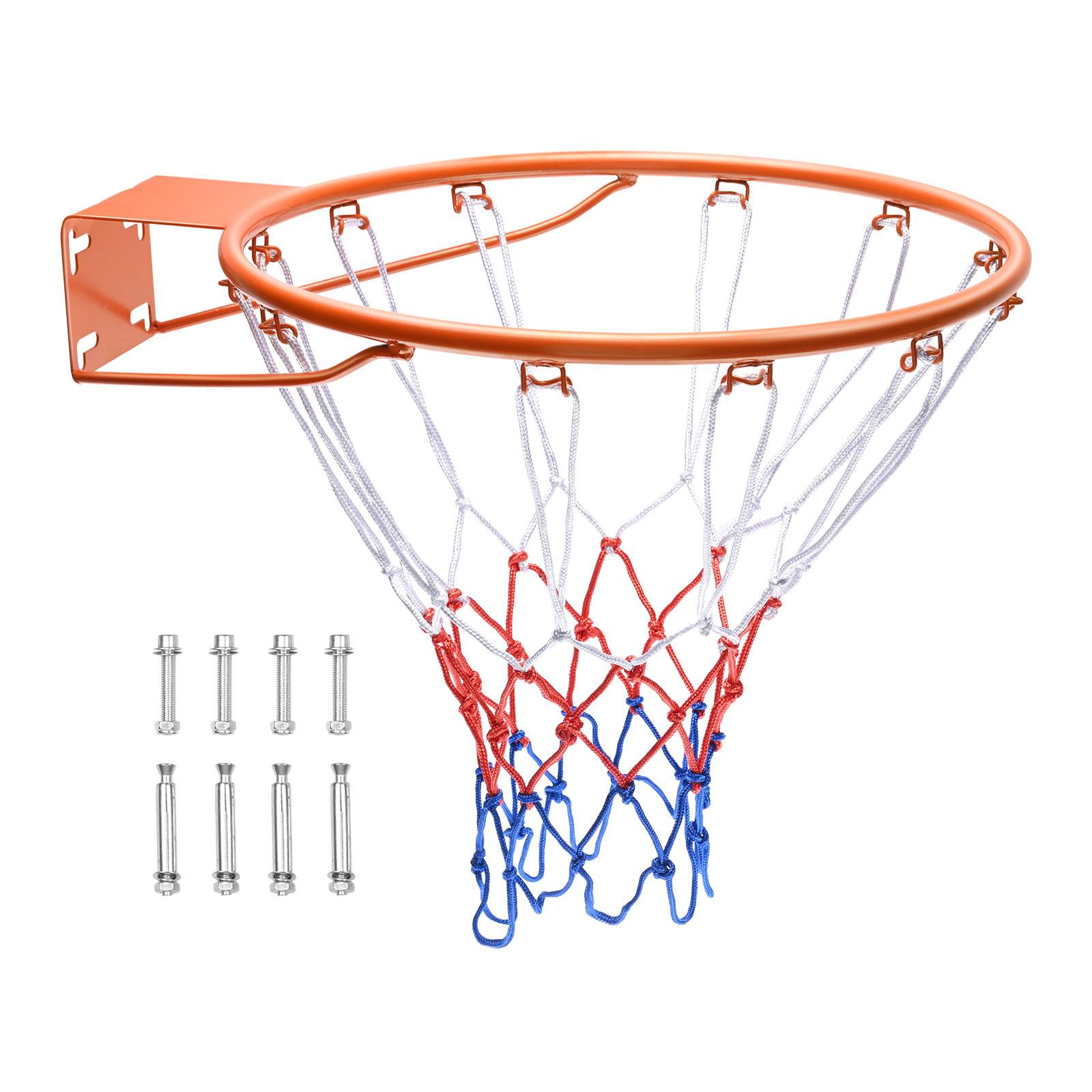 Vevor - VEVOR Panier de basket Ø483 mm acier carbone, filet nylon tricolore, kit de fixation, remplacement intérieur et extérieur - Image 1