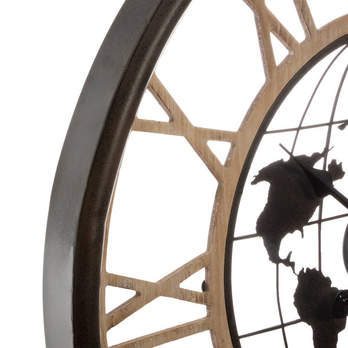 Atmosphera - Horloge monde noir D67cm - Atmosphera Créateur d'intérieur - Imagen 3