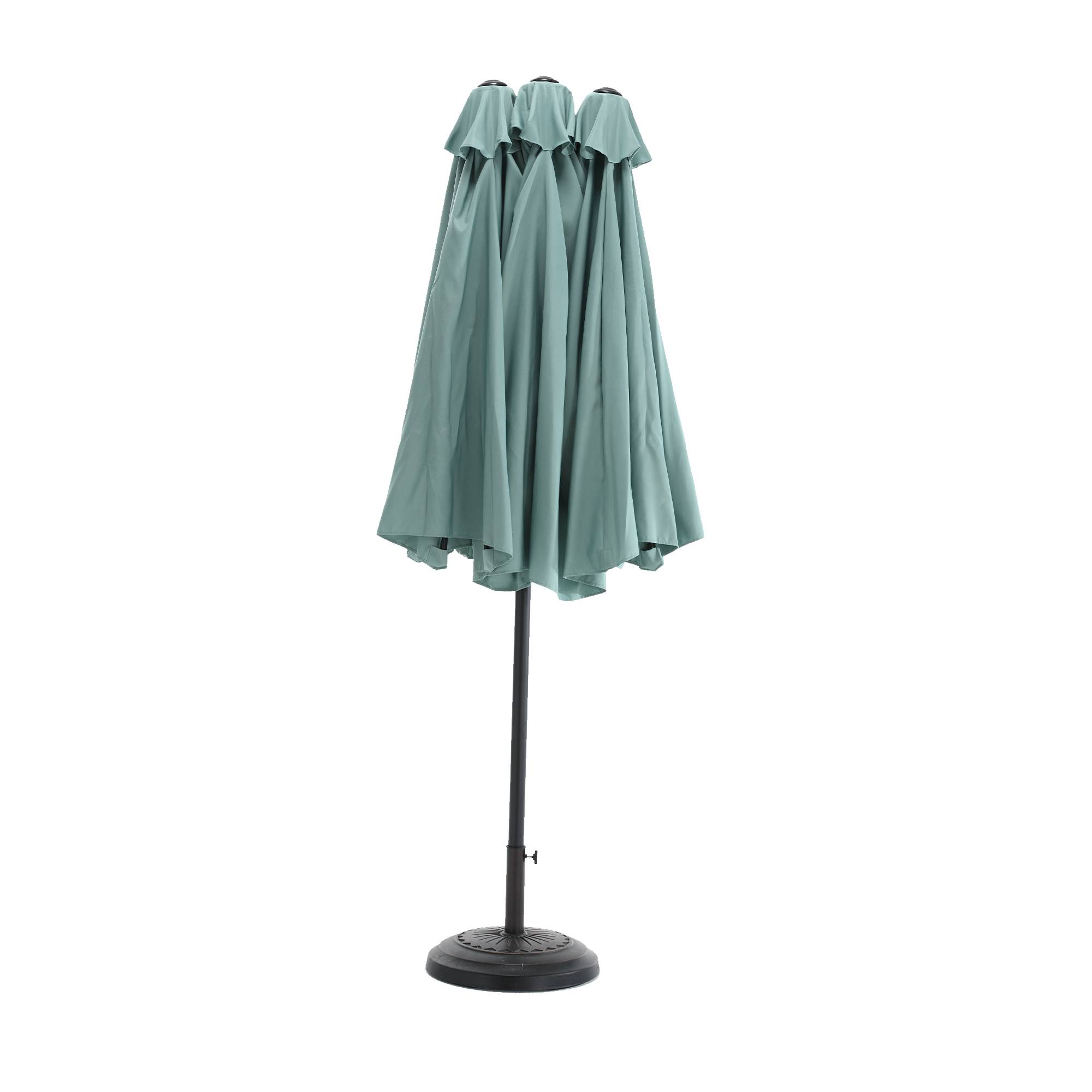 PANGIVO - Parasol extérieur rectangulaire double face, acier, vert clair, 14.8 x 9.4 x 10.5 cm - PANGIVO - Image 4
