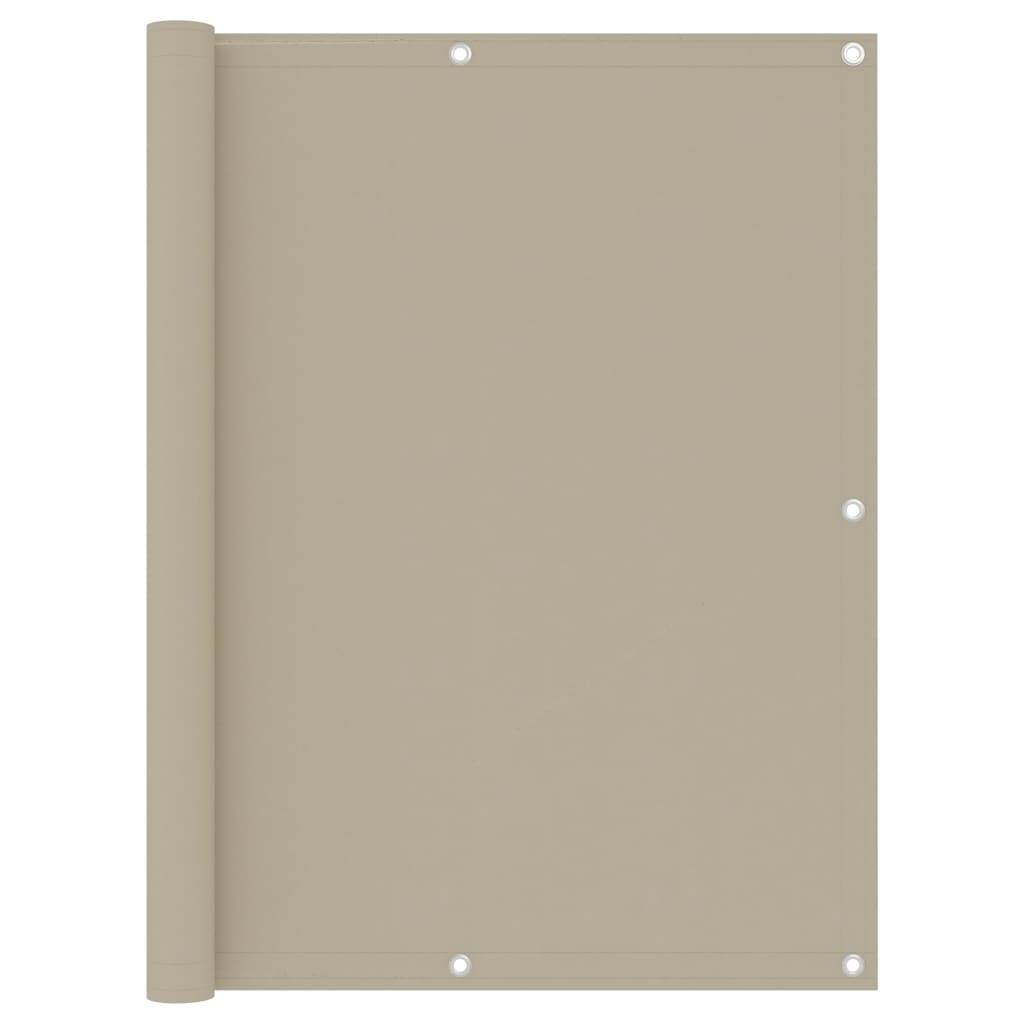 Helloshop26 - Écran de balcon brise pare vue protection confidentialité 120 x 400 cm tissu oxford beige - Imagen 1