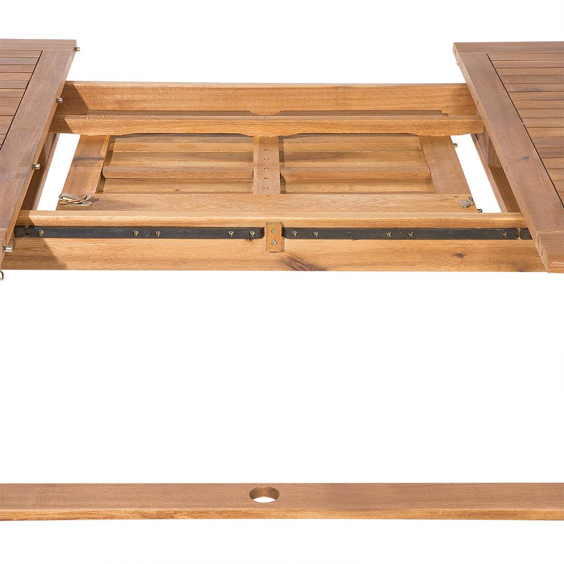 Beliani - Ensemble de Jardin Table Extensible Ovale et de 8 Chaises Pliables avec Coussins d'Assise Gris Beige et Parasol en Toile Beige Beliani - Imagen 7