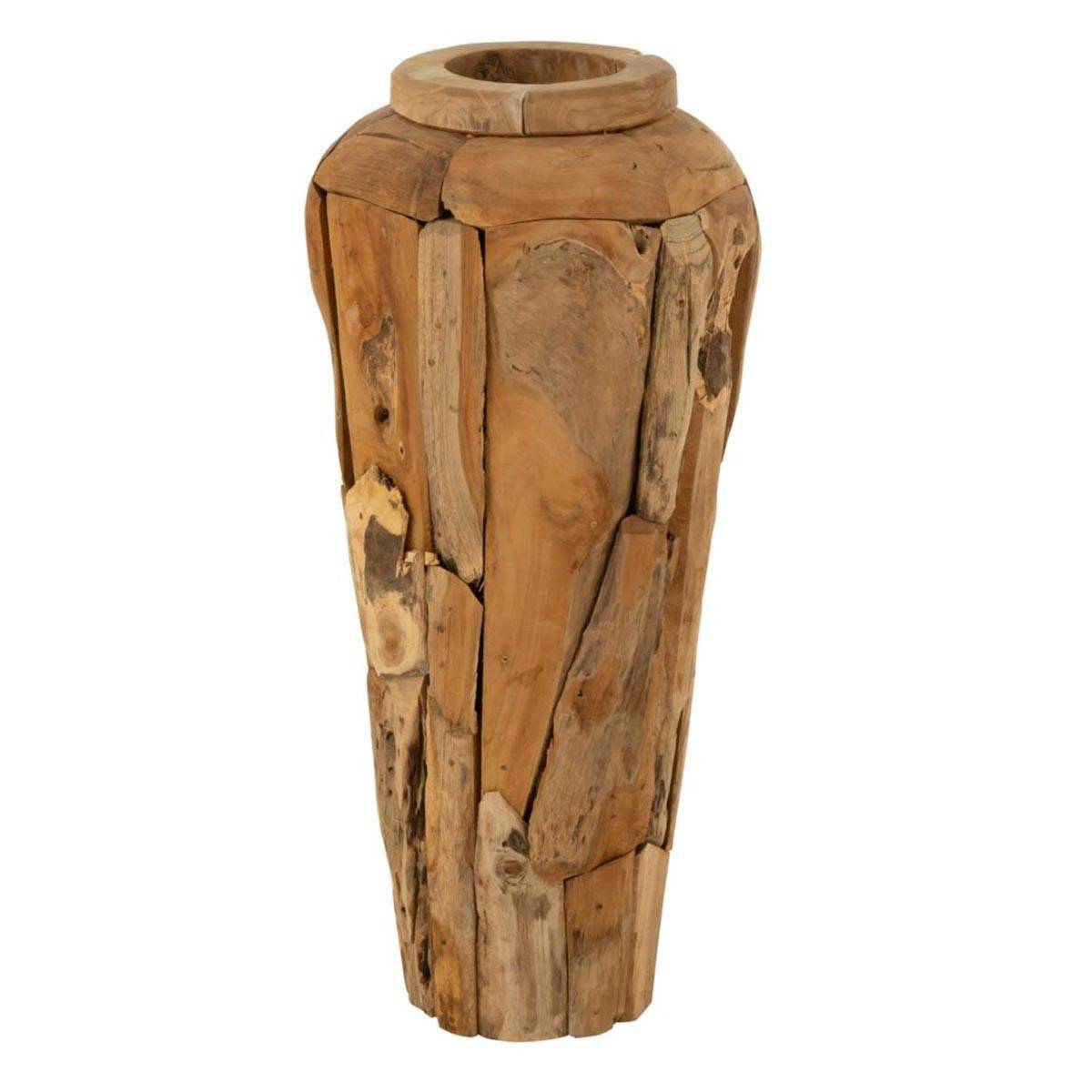 Vase Déco en Teck "Scot" 92cm Naturel
