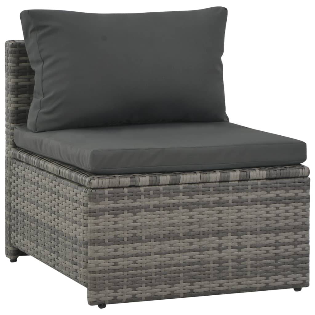 Vidaxl - Salon de jardin avec coussins 6 pcs Résine tressée Gris vidaXL 44722 - Imagen 7