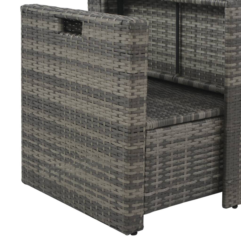 Vidaxl - Salon de jardin avec coussins 6 pcs Résine tressée Gris vidaXL 44722 - Imagen 6
