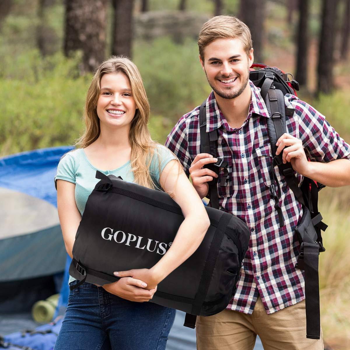 Sac de Couchage pour 2 Personnes avec 2 Oreillers Résistant au Vent et Imperméable Idéal pour la Randonnée, Les Voyages, Le Camping, et Les Activités - Image 5