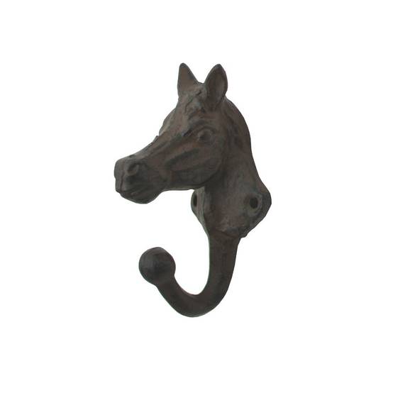 Porte manteau en fonte marron 12.5 x 8 cm Chemin de campagne
