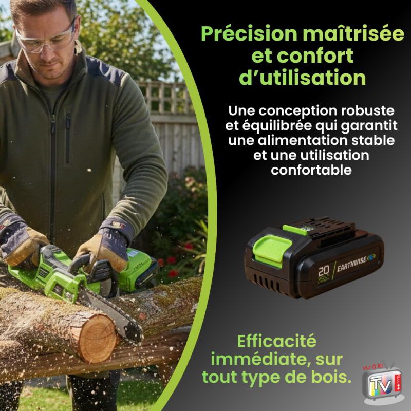 Batterie Lithium Ion 20V pour Mini Tronconneuse a Batterie | Compatible Tronconneuse Electrique 2en1 | Mini Tronconneuse a Batterie- VENTEO - Image 6