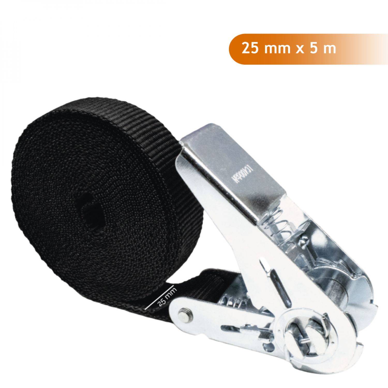 Linxor - Lot de 4 sangles d'arrimage à cliquet - 25 mm x 5 m - Noir - Linxor - Imagen 2
