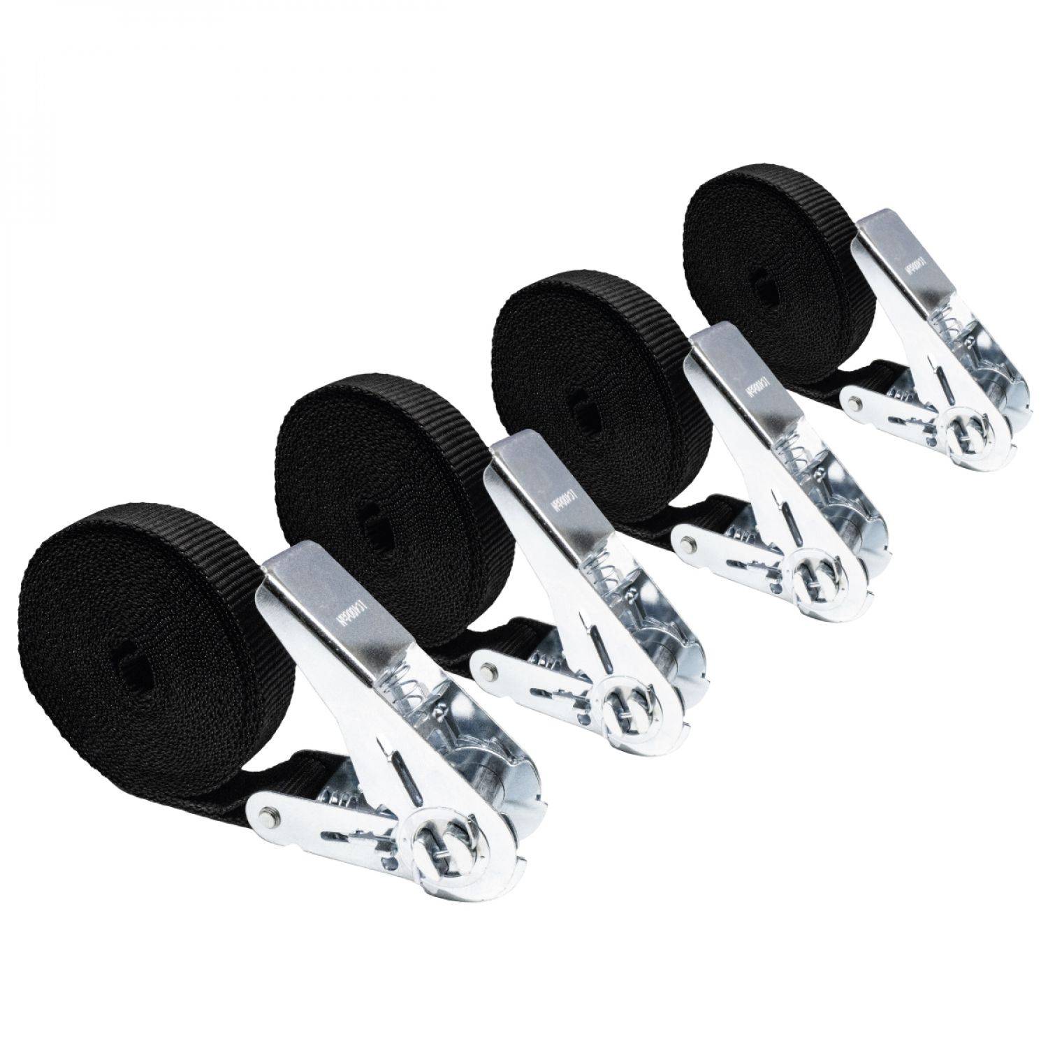 Linxor - Lot de 4 sangles d'arrimage à cliquet - 25 mm x 5 m - Noir - Linxor - Imagen 1