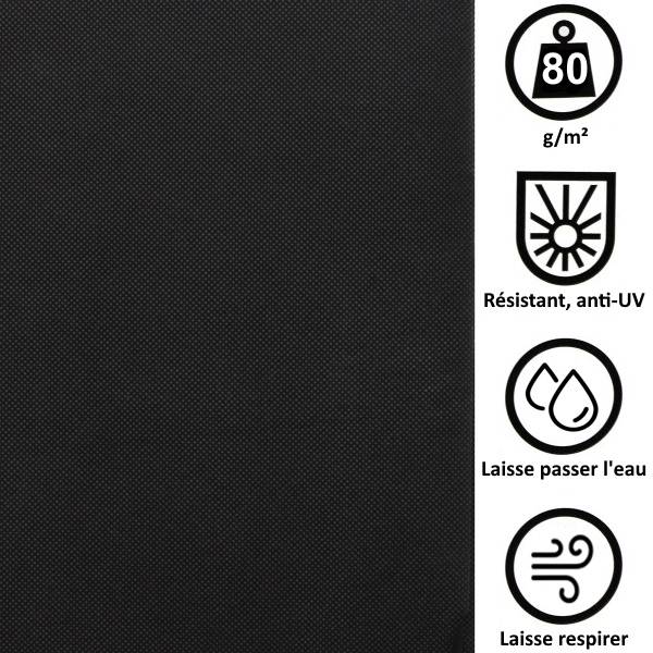 Gt Garden - Géotextile anti-mauvaises herbes non tissé 80 g/m2 - 3,20 x 10 mètres - GT GARDEN - Imagen 2