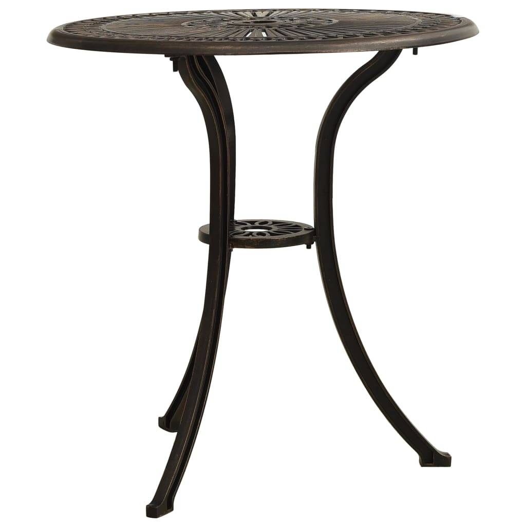 ComfortXL - Table de Bistro Ronde Ø62cm en Aluminium Moulé Bronze avec Trou pour Parasol – ComfortXL Outdoor Living - Image 2