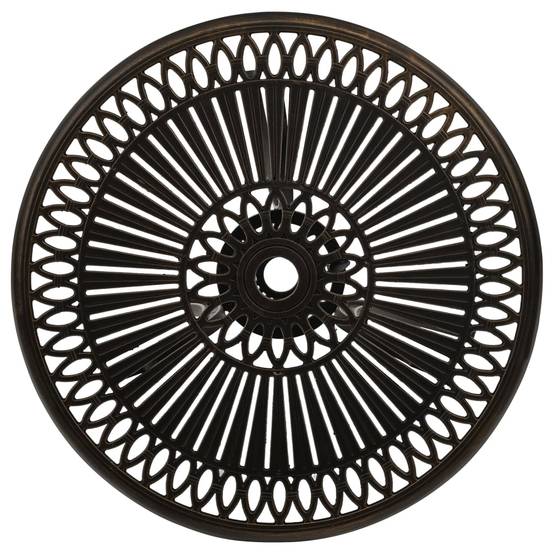 ComfortXL - Table de Bistro Ronde Ø62cm en Aluminium Moulé Bronze avec Trou pour Parasol – ComfortXL Outdoor Living - Image 3