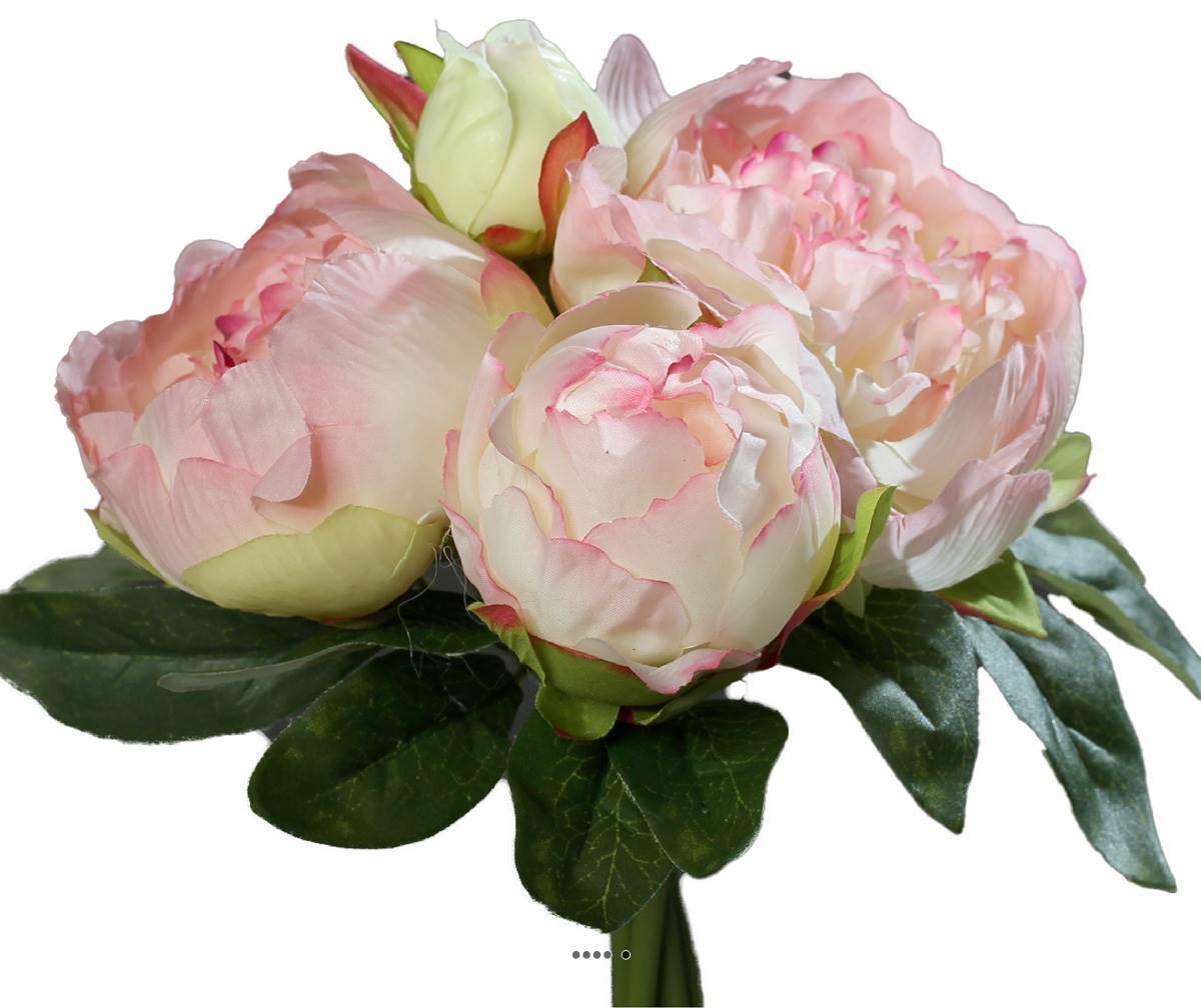 Artificielles - Bouquet de superbes Pivoines Rose artificielles Hauteur 20 cm Top - couleur: Rose pâle - Imagen 1