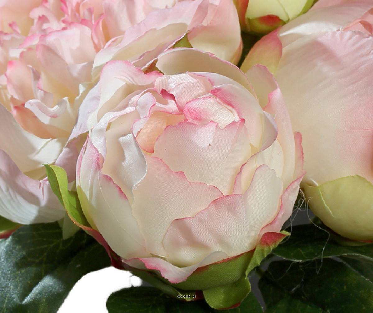 Artificielles - Bouquet de superbes Pivoines Rose artificielles Hauteur 20 cm Top - couleur: Rose pâle - Imagen 3