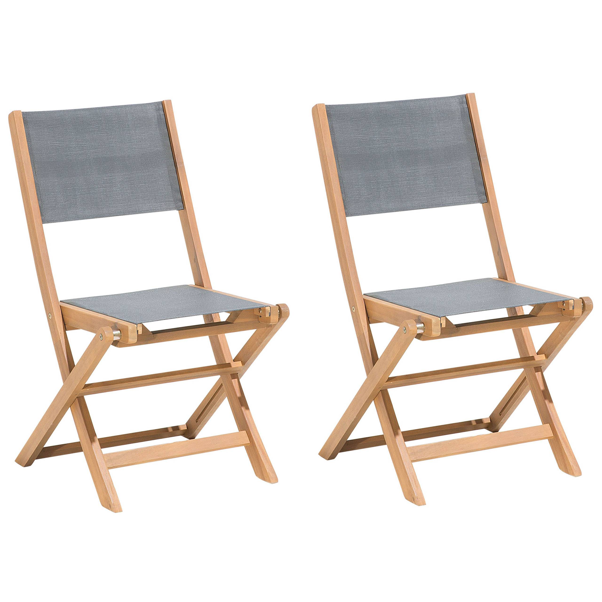 Beliani - Chaise de jardin Acacia Marron clair CESANA - Beliani - Imagen 2