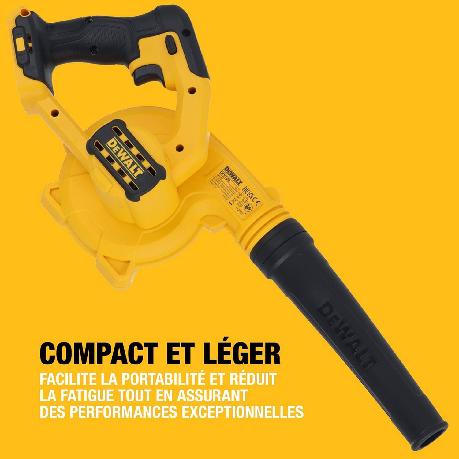 Souffleur compact XR 18 V - Sans batterie ni chargeur - DEWALT - DCV100-XJ - Image 7
