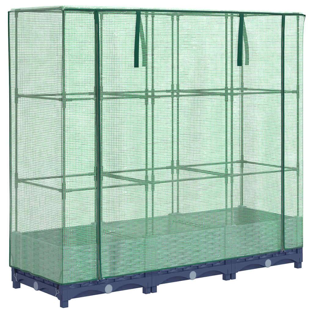 ComfortXL - Carré potager surélevé avec serre aspect rotin pour balcon jardin Gris 120x40cm – ComfortXL Outdoor Living - Image 2