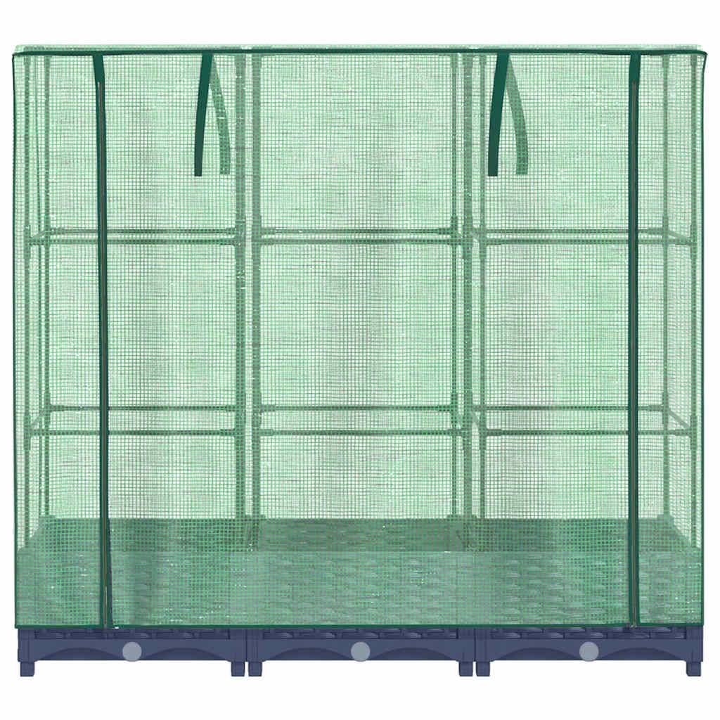 ComfortXL - Carré potager surélevé avec serre aspect rotin pour balcon jardin Gris 120x40cm – ComfortXL Outdoor Living - Image 4