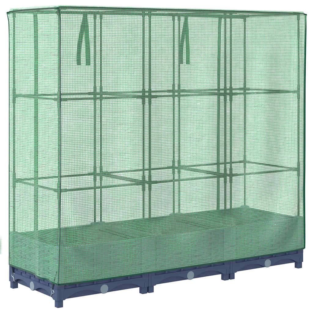 ComfortXL - Carré potager surélevé avec serre aspect rotin pour balcon jardin Gris 120x40cm – ComfortXL Outdoor Living - Image 6