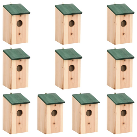 Vidaxl - Nichoirs 10 Pcs Bois De Sapin Massif 12X12X22 Cm - vidaXL - Image 2