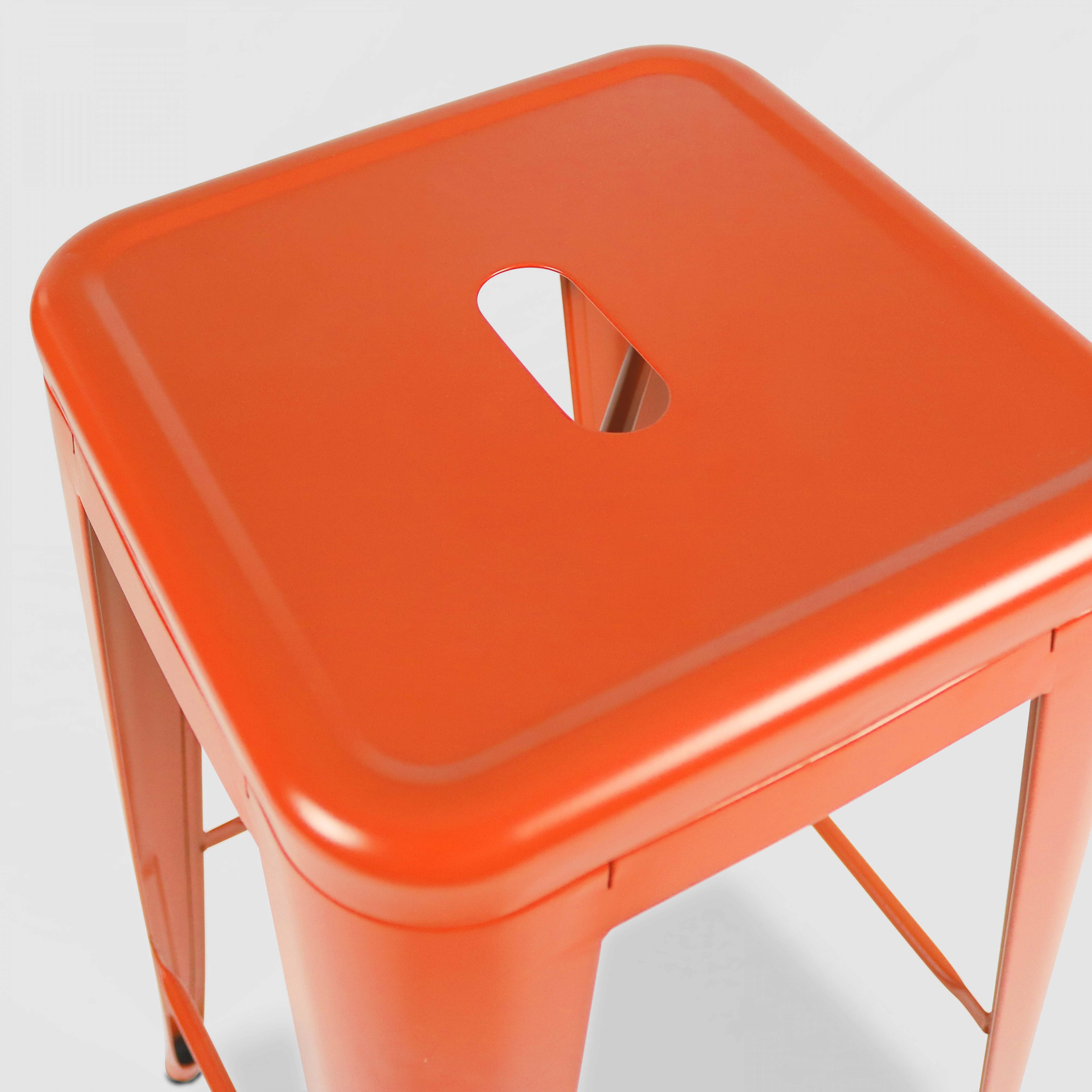 Oviala - Tabouret de bar en métal orange mat Indus - Oviala - Imagen 3