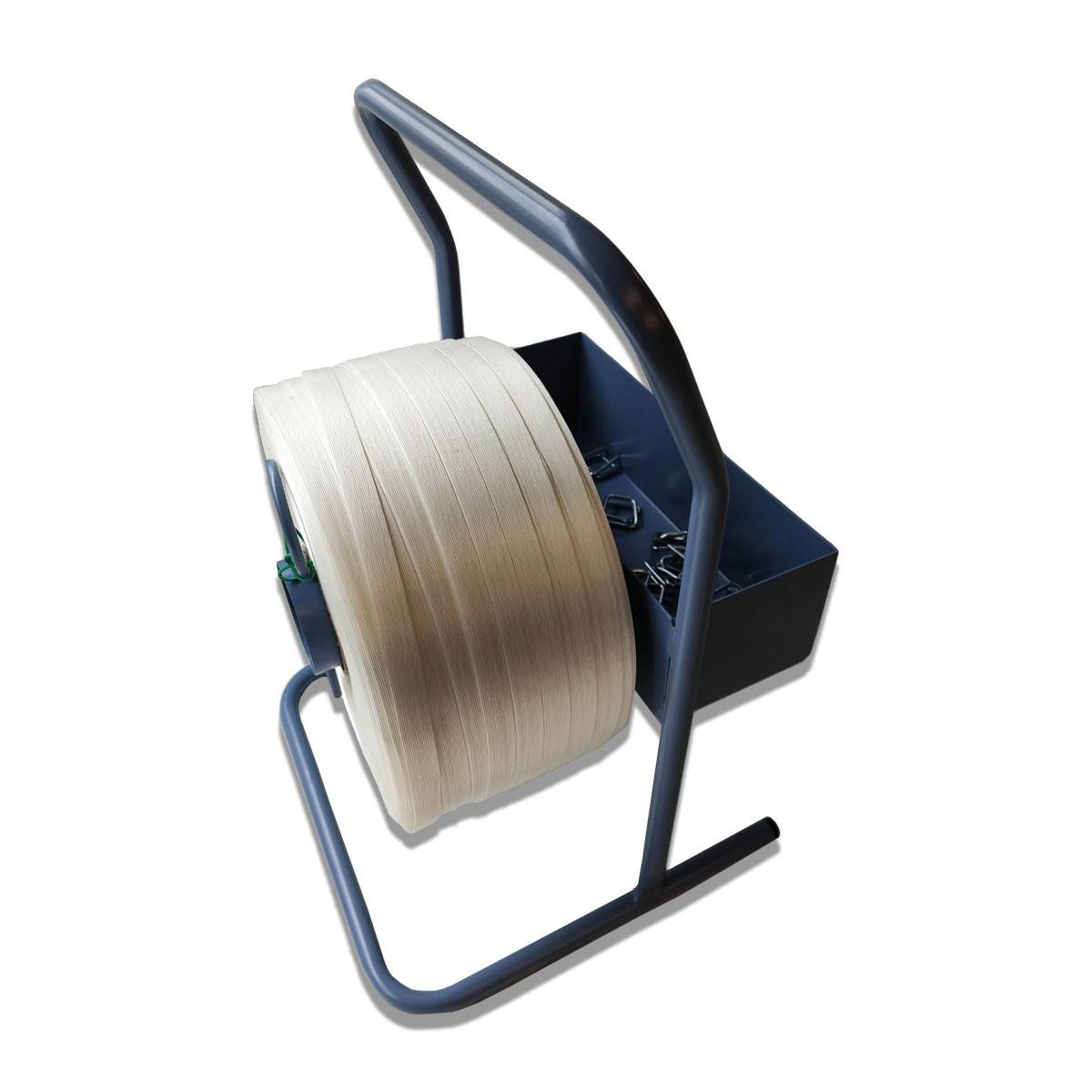 Dévidoir portable pour feuillard de 76 mm de diamètre - Qualité PRO DV - Avec bac de rangement pour accessoires TECPLAST - Imagen 2