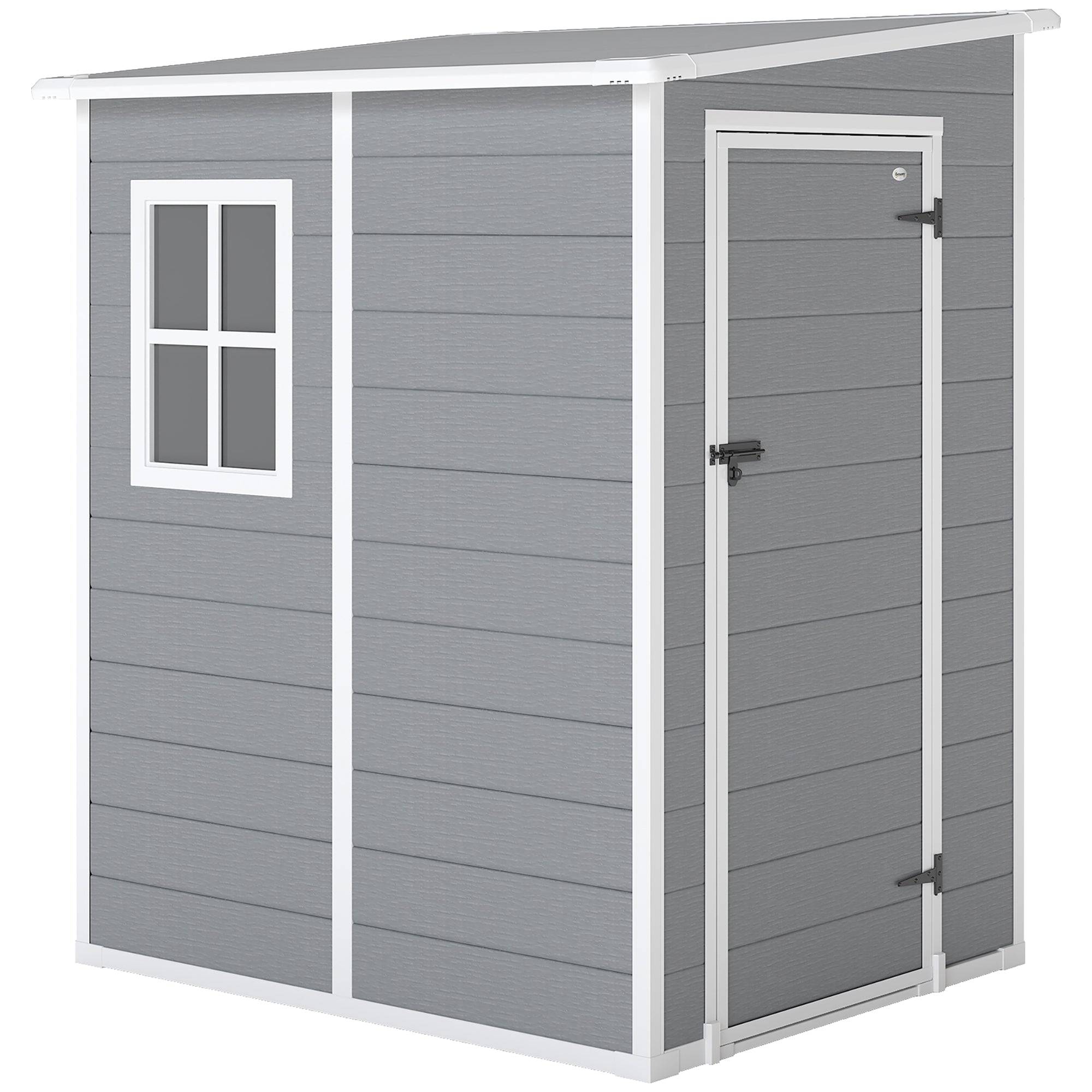 Helloshop26 - Abri de jardin à 122 x 149 x 192 cm porte verrouillable ventilation surface 1,54 m² design moderne en aluminium gris