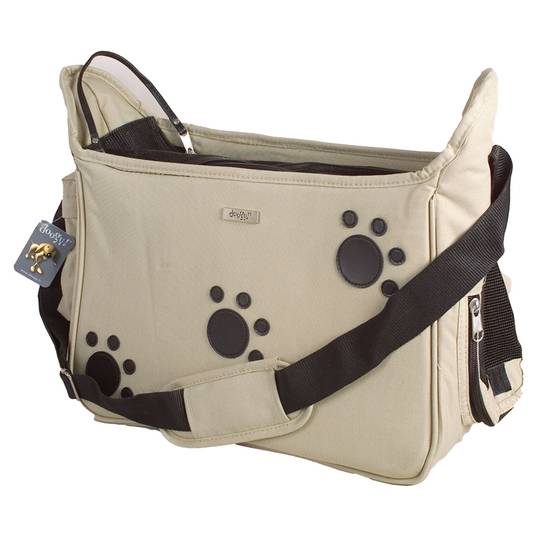 Sac bandoulière Doogy à motif pattes beige DOOGY FASHION