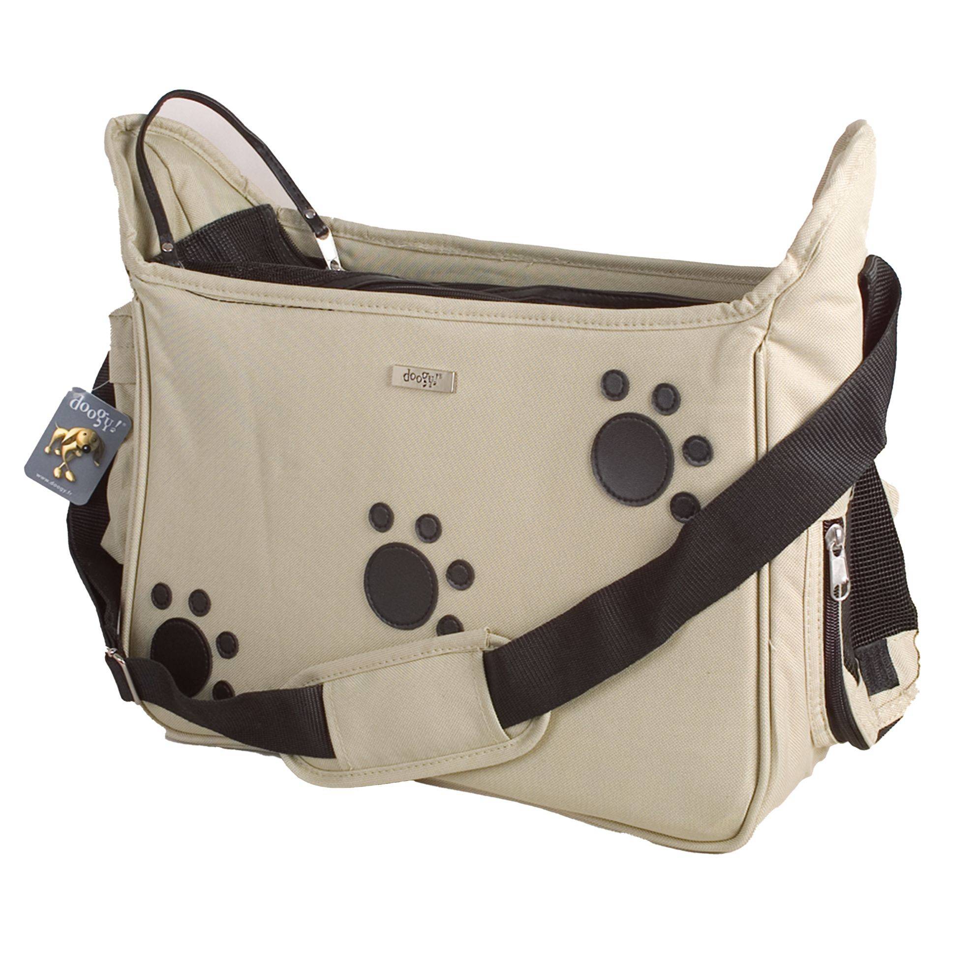 Sac bandoulière Doogy à motif pattes beige DOOGY FASHION