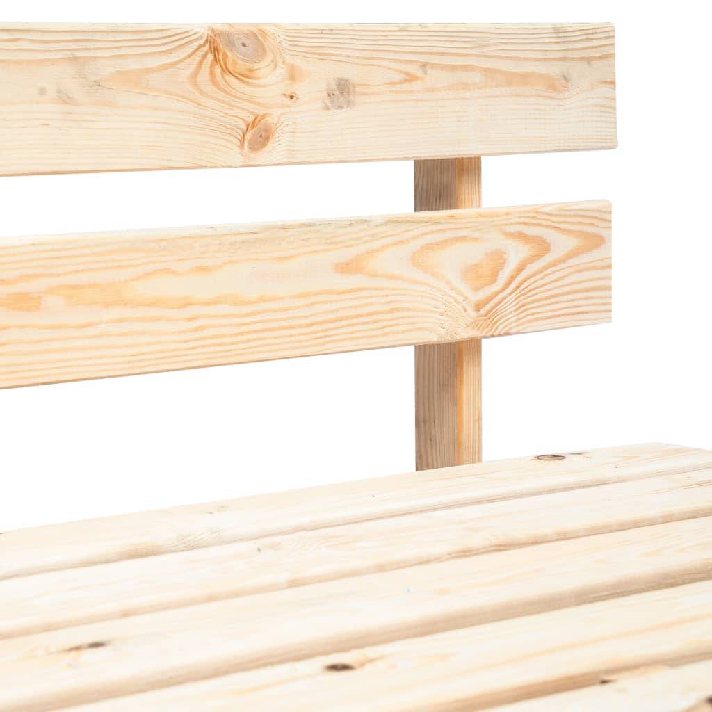 Helloshop26 - Banc de jardin meuble de patio d'extérieur terrasse 110 cm palette de jardin bois - Imagen 3