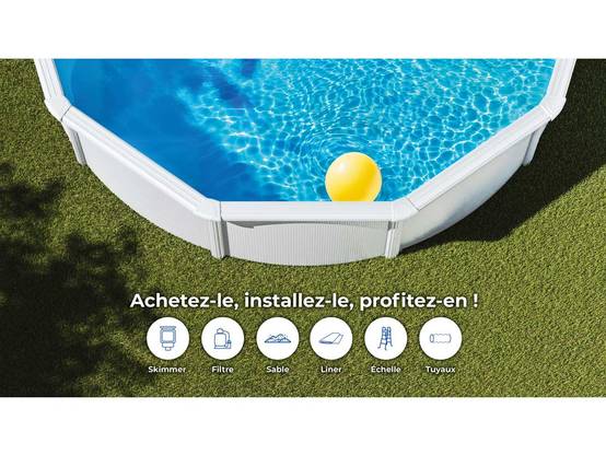 Gré - Piscine acier blanc Bora Bora ronde 3,70 x 1,22 m - Gré - Image 4