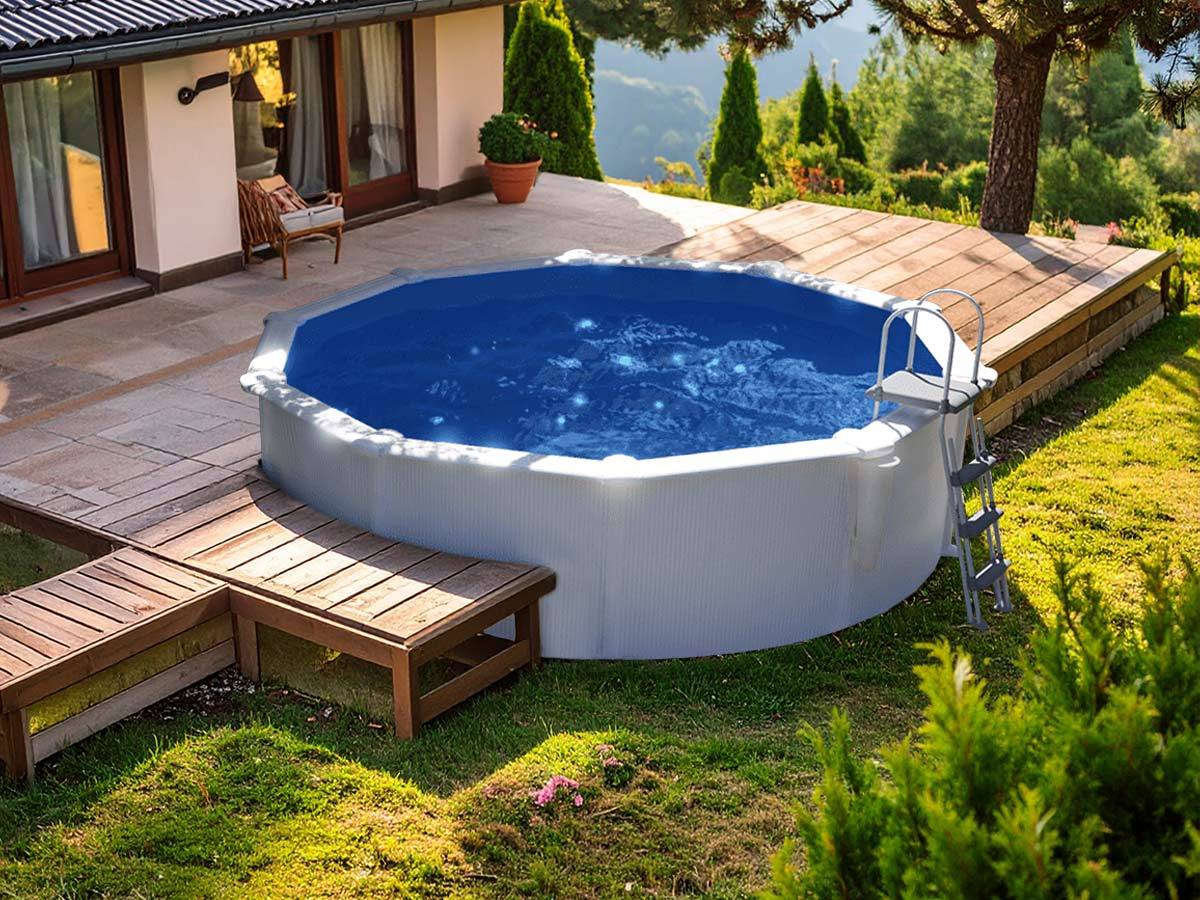 Gré - Piscine acier blanc Bora Bora ronde 3,70 x 1,22 m - Gré - Image 1