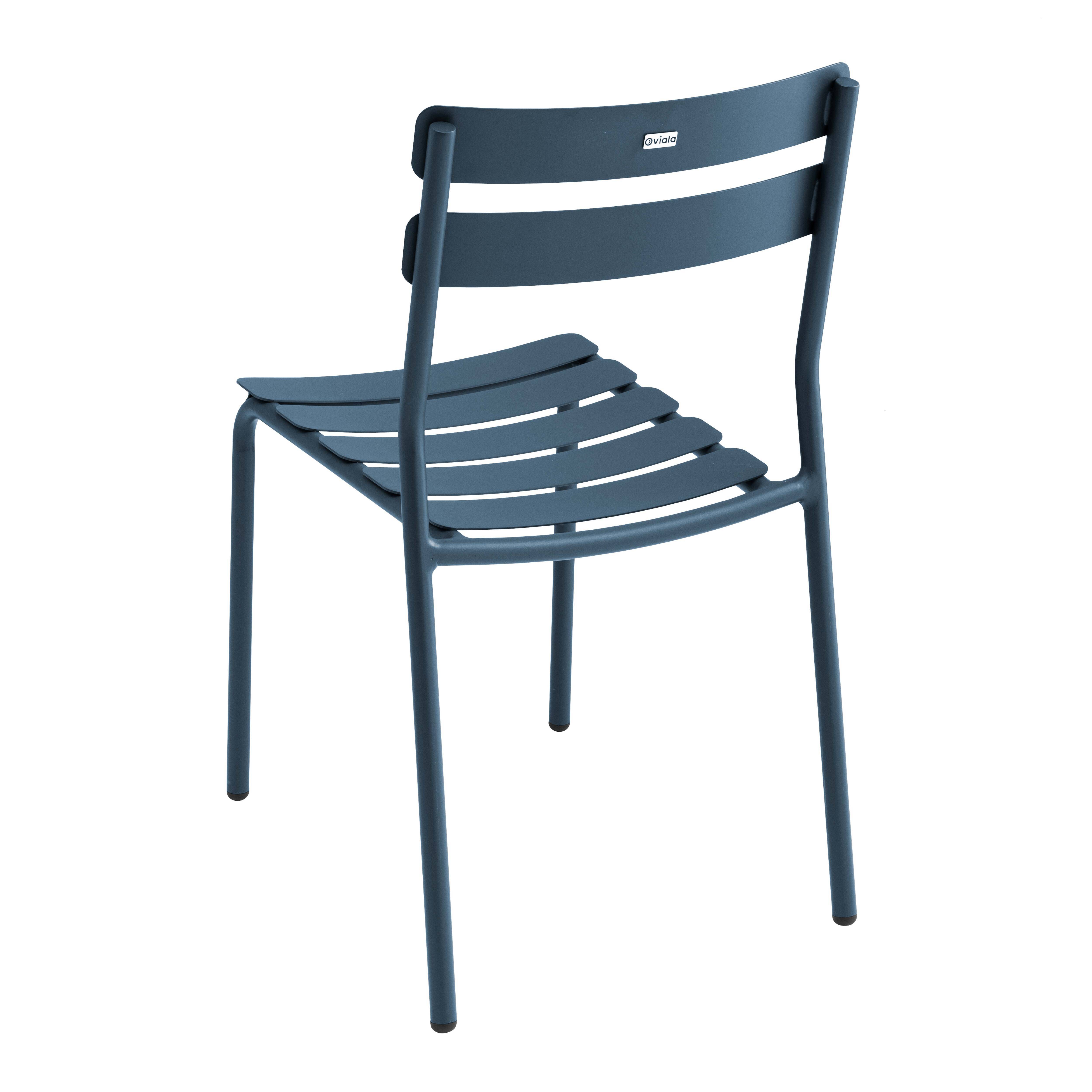 Oviala - Fauteuil de terrasse en aluminium bleu foncé Almada - Oviala - Imagen 4