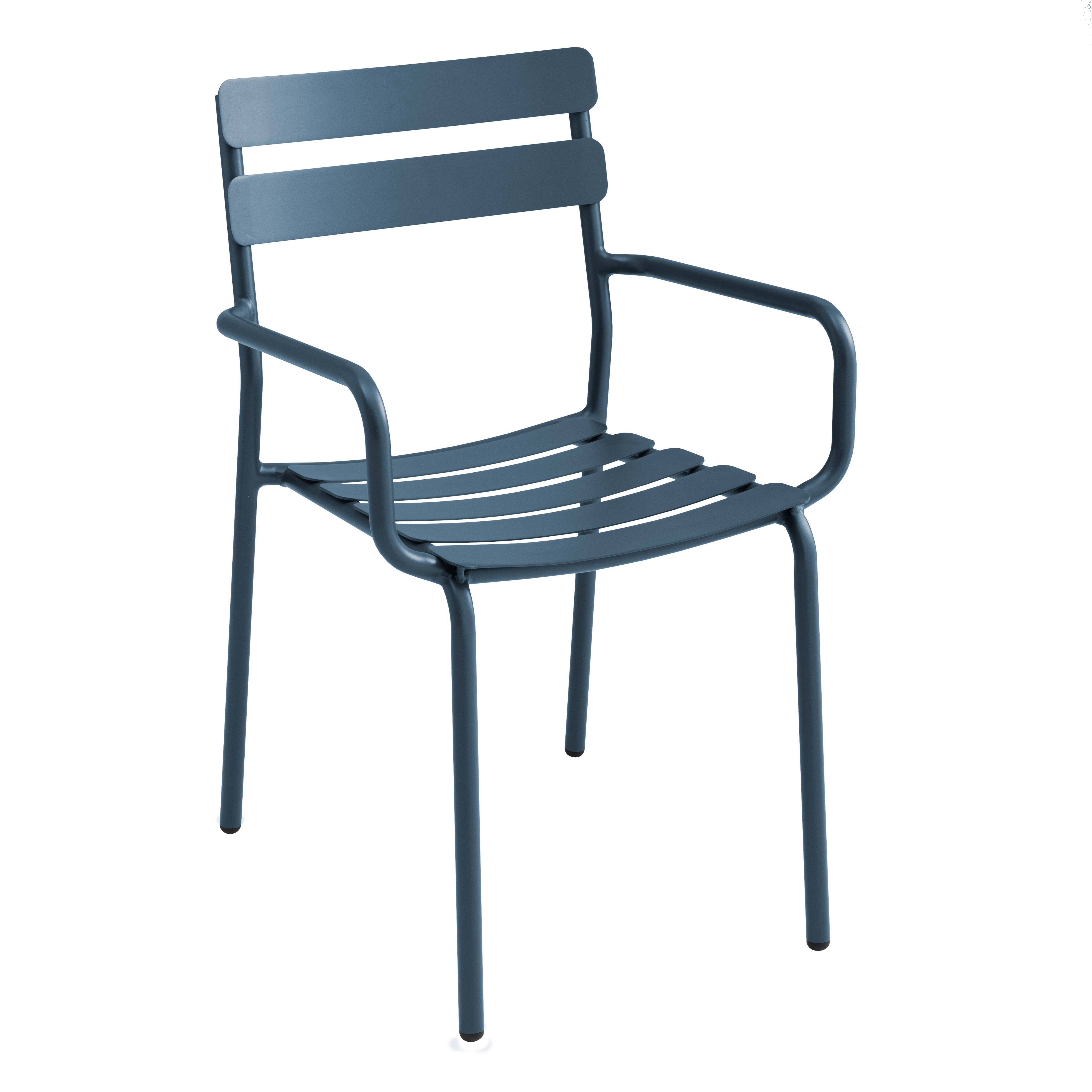 Oviala - Fauteuil de terrasse en aluminium bleu foncé Almada - Oviala - Imagen 1