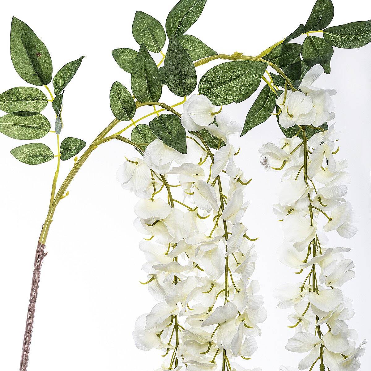 Fleur Artificielle "3 Glycines" 130cm Blanc - Image 2