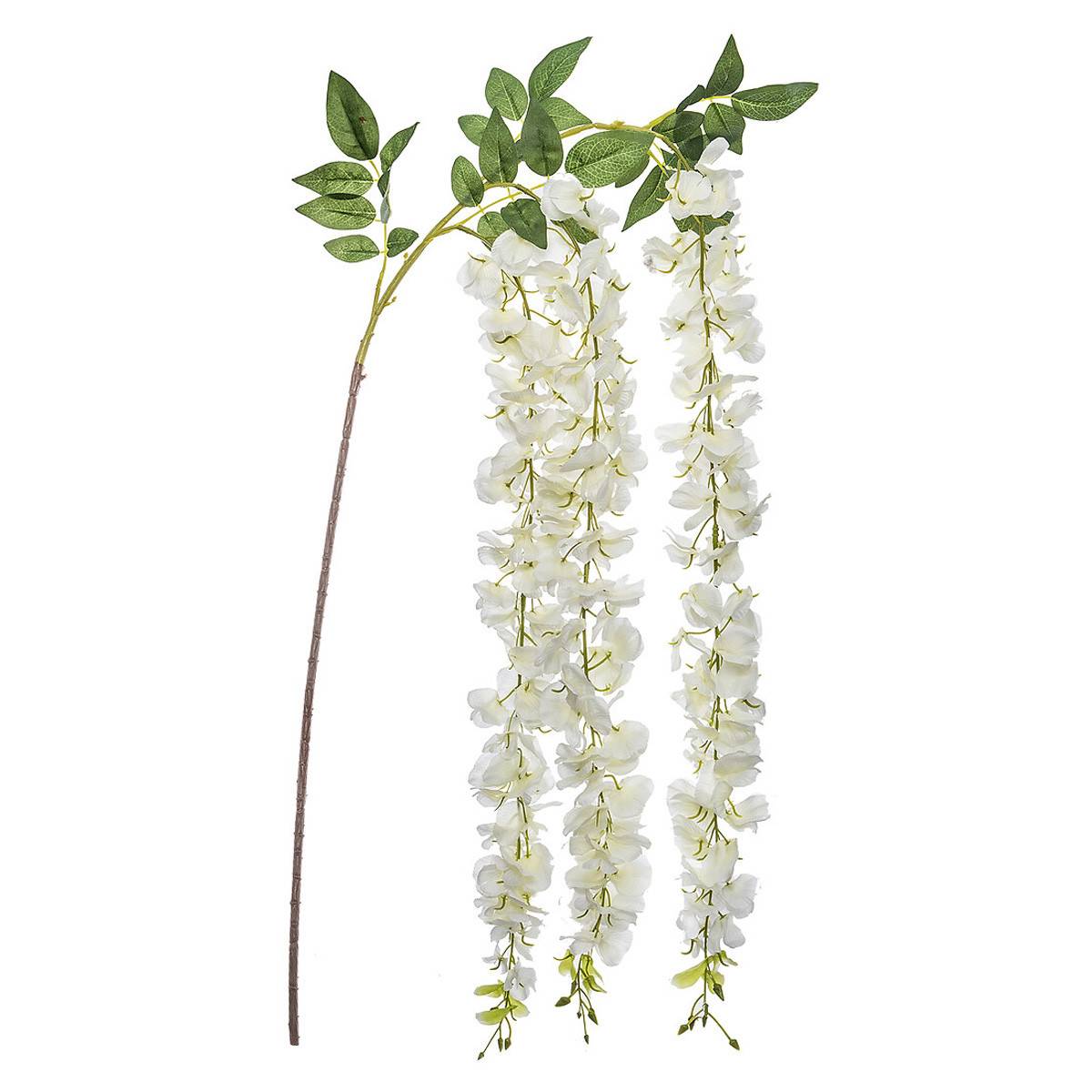 Fleur Artificielle "3 Glycines" 130cm Blanc - Image 1