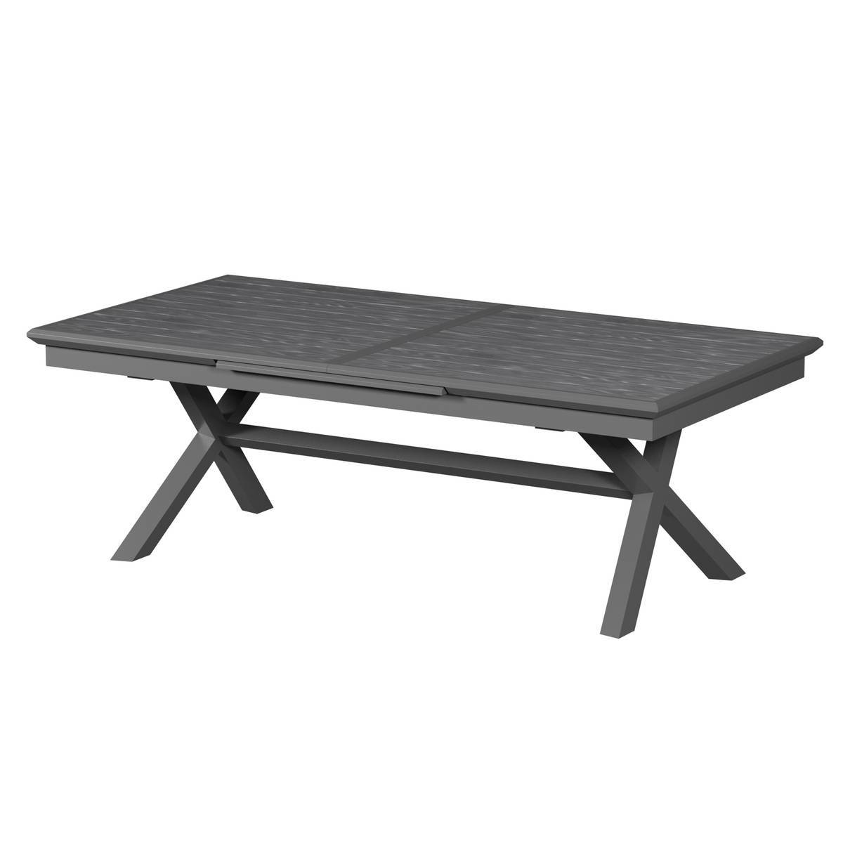 Hesperide - Table de jardin extensible "Axiome" ardoise granitée 12 places en aluminium traité époxy - Hespéride - Imagen 2