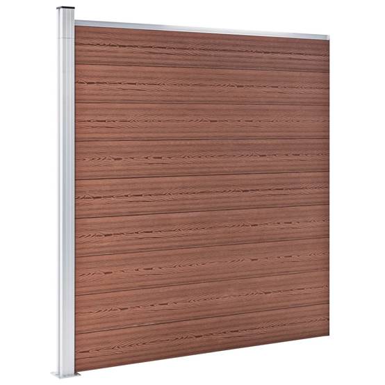 Clôture de jardin WPC 353 x 186 cm Marron - PANGIVO - Image 4