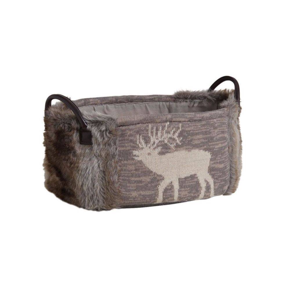 Aubry Gaspard - Corbeille de rangement ovale motif cerf (Lot de 3) - Imagen 2