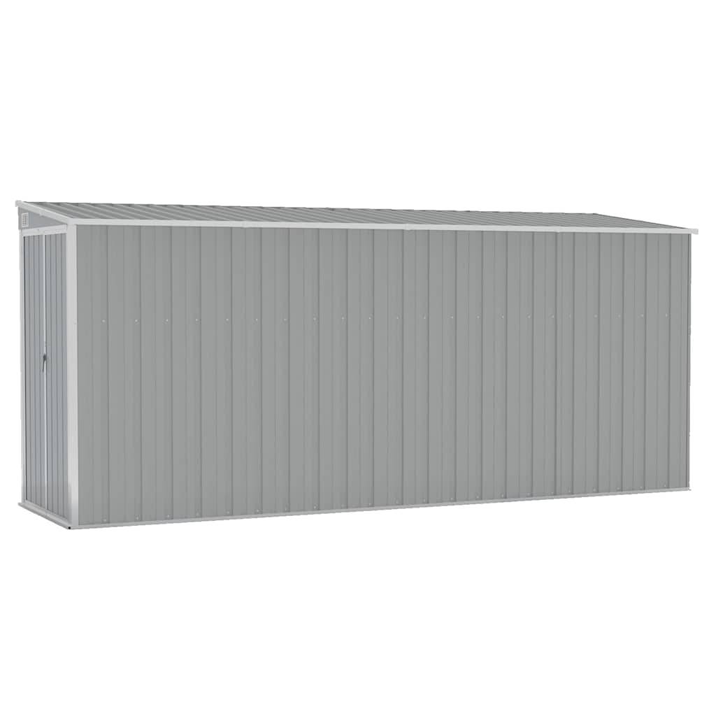 PANGIVO - Abri de jardin mural avec double porte - Acier galvanisé - Gris 118x382x178 cm - Surface au sol 4,51m² - PANGIVO - Image 1