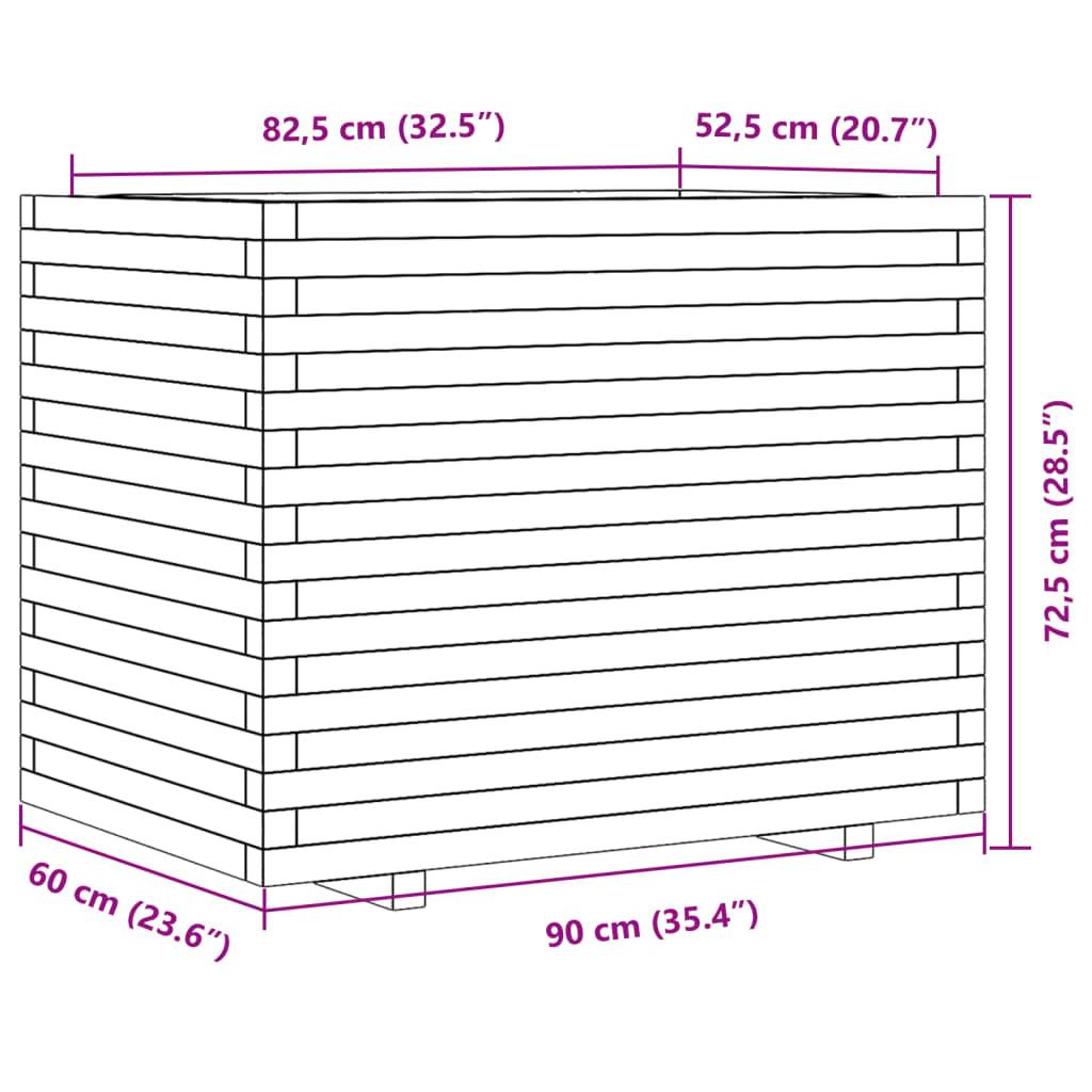 Maison Chic - Jardinière, Bac à fleurs, Pot de fleurs 90x60x72,5 cm bois de pin massif - Imagen 9