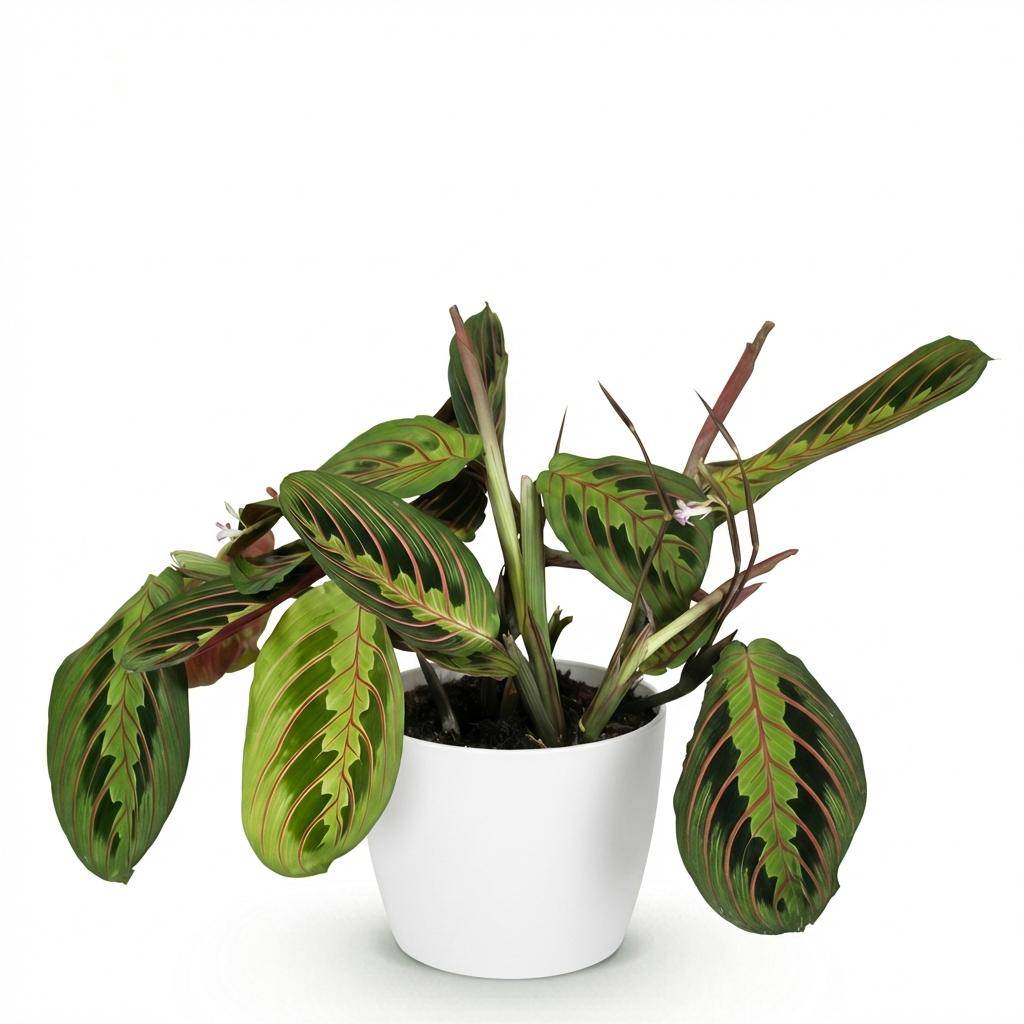 Maranta Fascinator Tricolour - Pet-friendly - Pot de 12cm - Hauteur 25cm - Blanc - Plantes d'intérieur - Image 2
