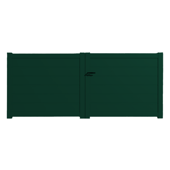 Portail alu battant plein en kit dim. L.3000 (entre piliers)X H.1500 mm Vert (RAL 6005)