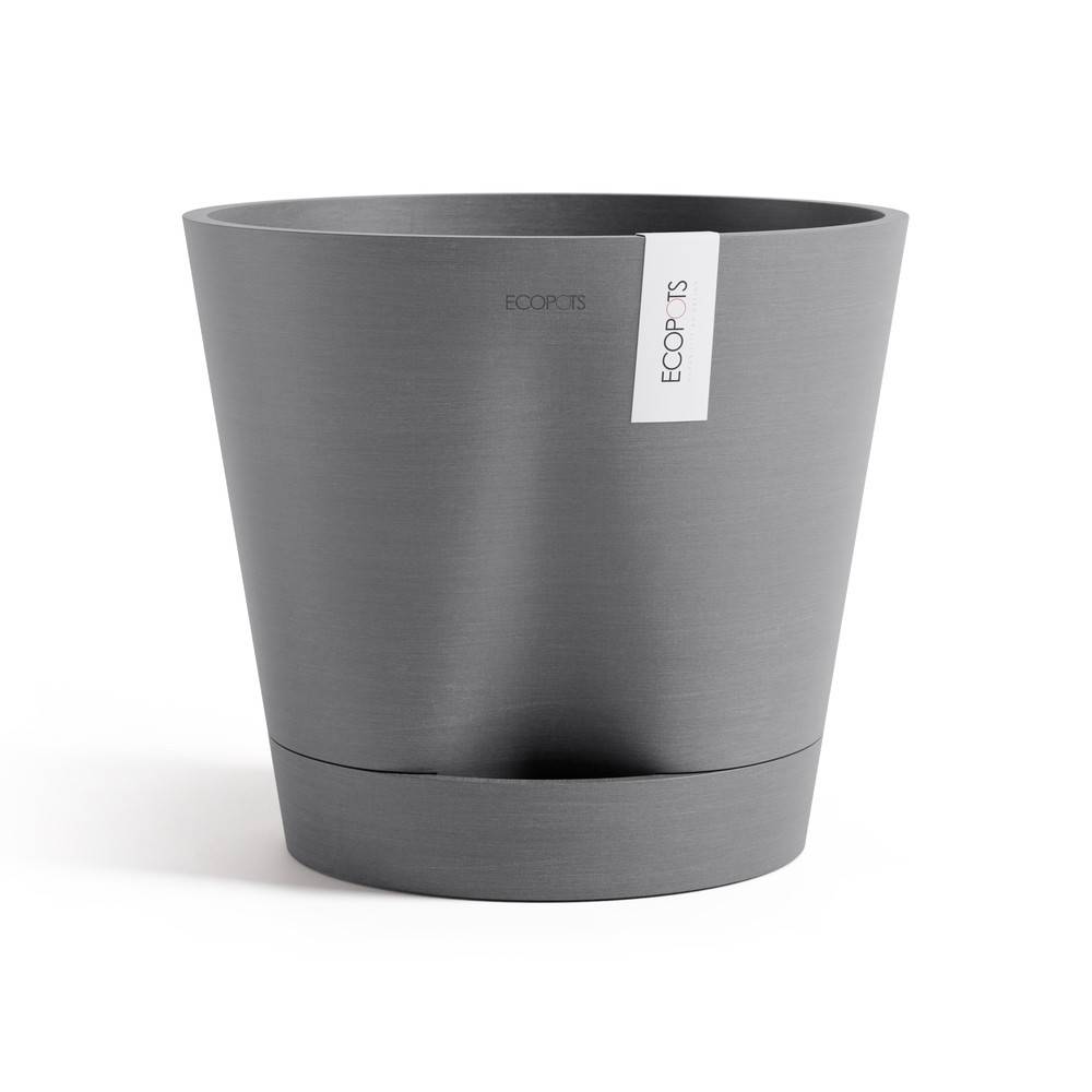 Ecopots - Pot Rond Venice 2 Gris + réservoir d'eau - Ø 30 x H. 26,3 cm - 4 L ECOPOTS - Imagen 1