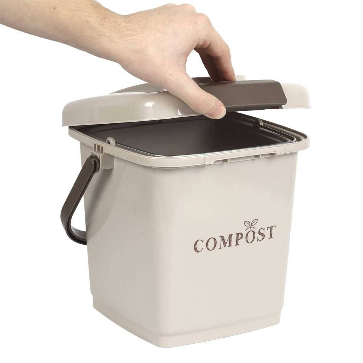 Poubelle à Compost 8L avec Panier Perforé et Couvercle à Clapet - FLIRIS - Image 6